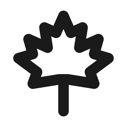 Maple leaf icon, line style, from Drawico Icons