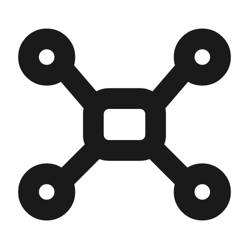 Mind map icon, line style, from Drawico Icons