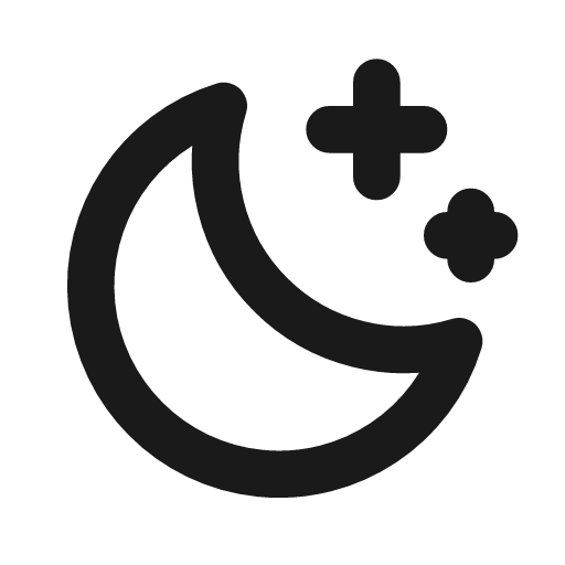 Moon stars icon, line style, from Drawico Icons