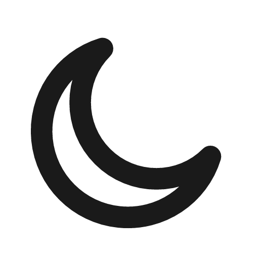 Moon icon, line style, from Drawico Icons