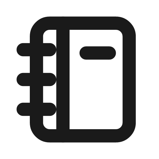 Notebook icon, line style, from Drawico Icons