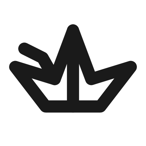Origami crane icon, line style, from Drawico Icons
