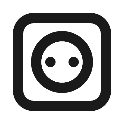Outlet icon, line style, from Drawico Icons