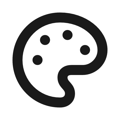 Palette icon, line style, from Drawico Icons