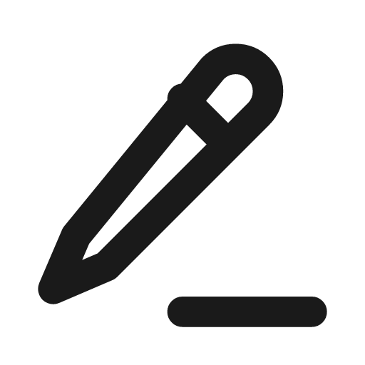 Pencil line icon, outline style, from Drawico Icons