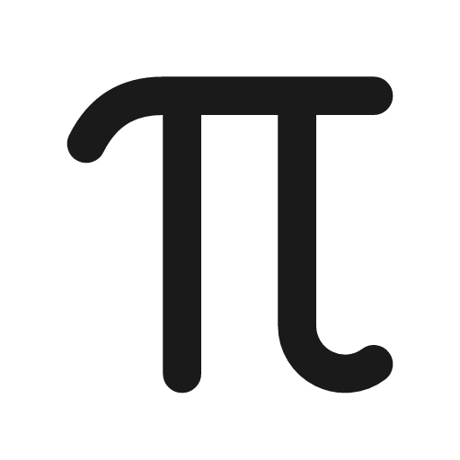 Pi icon, line style, from Drawico Icons