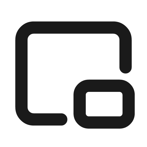 Picture in picture icon, line style, from Drawico Icons