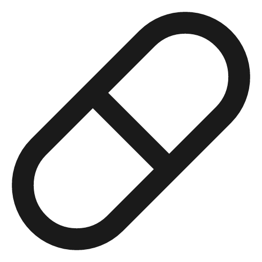 Pill icon, line style, from Drawico Icons