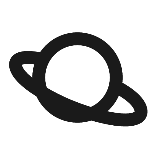 Planet icon, line style, from Drawico Icons