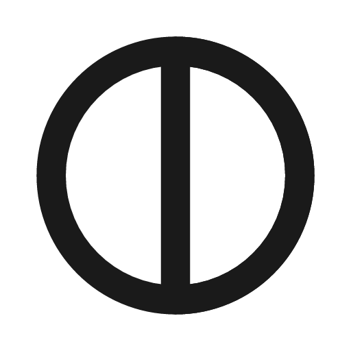 Progress half icon, line style, from Drawico Icons