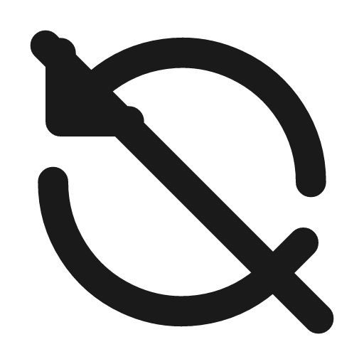 Refresh off icon, line style, from Drawico Icons
