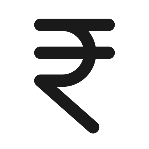 Rupee icon, line style, from Drawico Icons