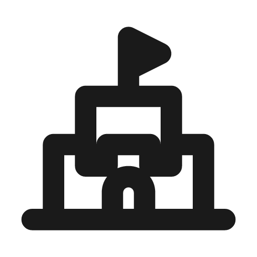 Sand castle icon, line style, from Drawico Icons