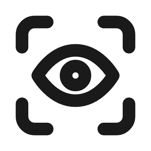 Scan eye icon, line style, from Drawico Icons