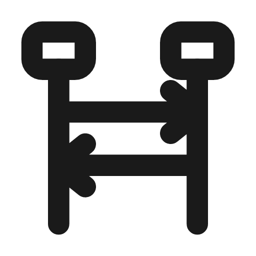 Sequence diagram icon, line style, from Drawico Icons