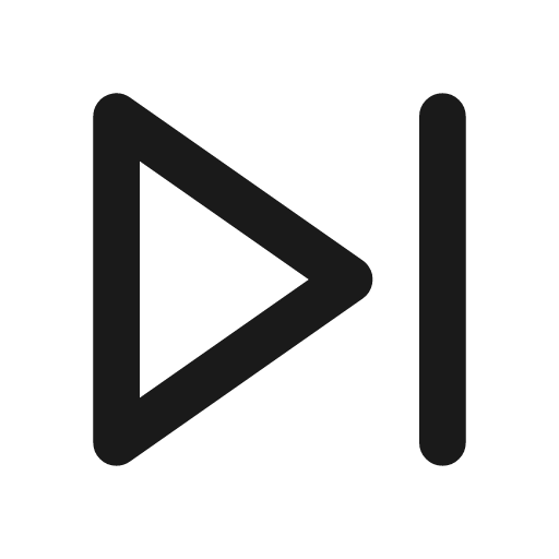 Skip forward icon, line style, from Drawico Icons