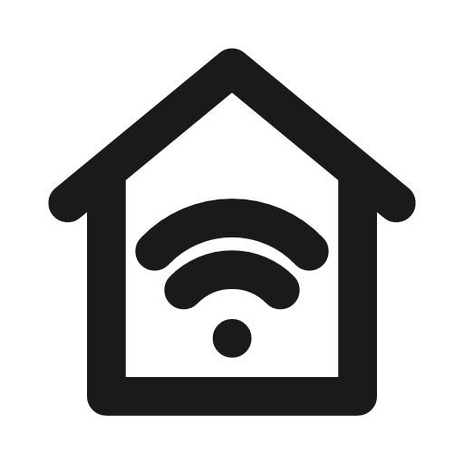 Smart home icon, line style, from Drawico Icons
