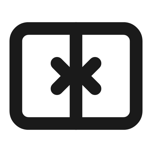 Split view icon, line style, from Drawico Icons