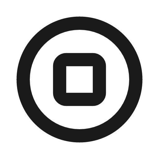 Stop circle icon, line style, from Drawico Icons