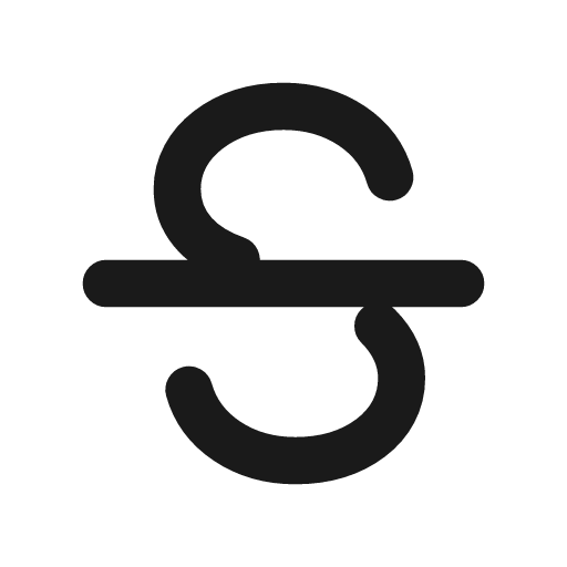 Strikethrough icon, line style, from Drawico Icons