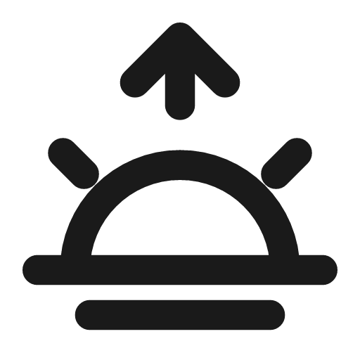 Sunrise icon, line style, from Drawico Icons