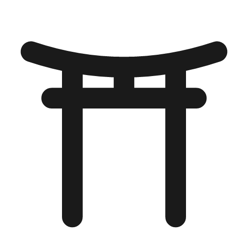 Torii icon, line style, from Drawico Icons