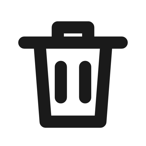 Trash icon, line style, from Drawico Icons