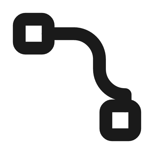 Vector nodes icon, line style, from Drawico Icons