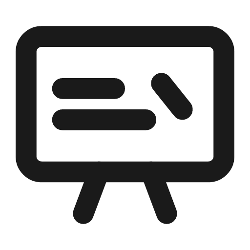 Whiteboard icon, line style, from Drawico Icons