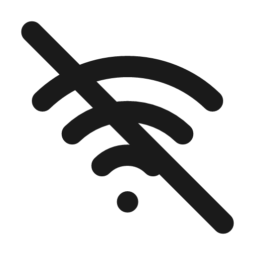 Wifi off icon, line style, from Drawico Icons