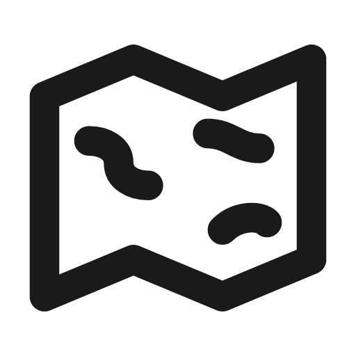 World map icon, line style, from Drawico Icons