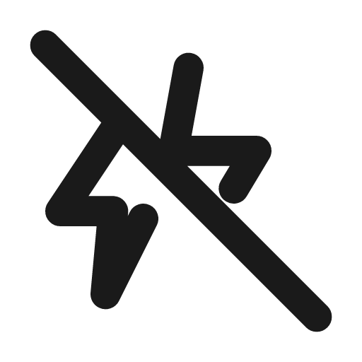 Zap off icon, line style, from Drawico Icons