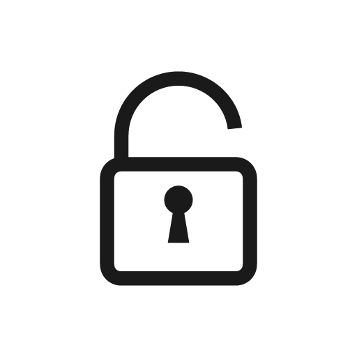 Unlock icon, solid style, from Evil Icons
