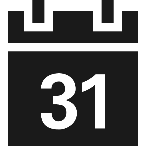 Calendar icon, solid style, from Elusive Icons