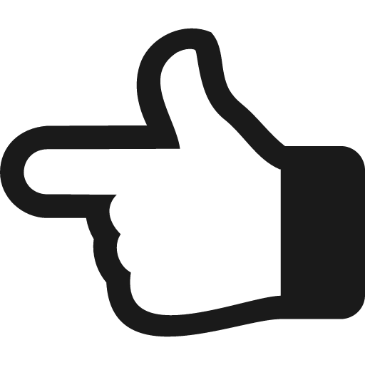Hand left icon, solid style, from Elusive Icons