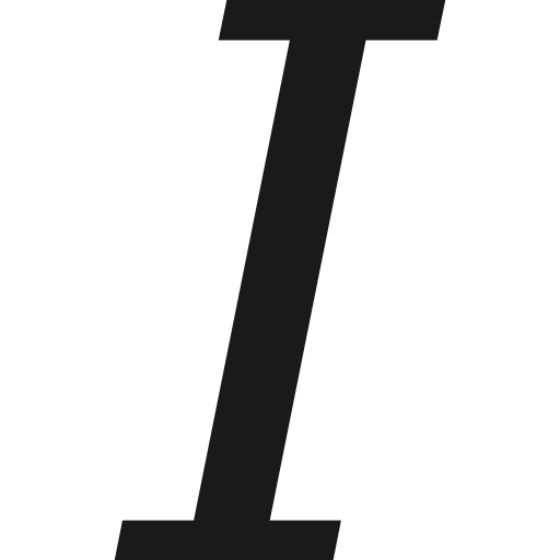 Italic icon, solid style, from Elusive Icons