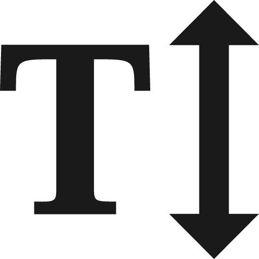 Text height icon, solid style, from Elusive Icons