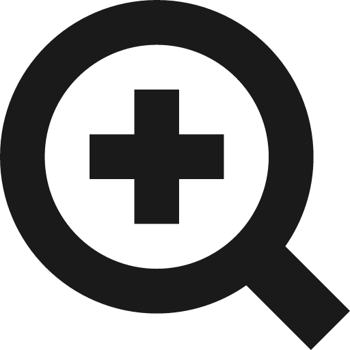 Zoom in icon, solid style, from Elusive Icons