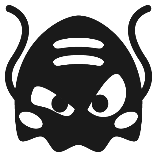 Alien monster icon, solid style, from Emoji One (Monotone)