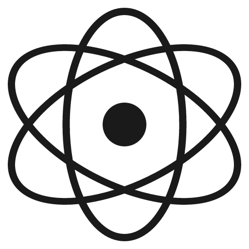 Atom symbol icon, solid style, from Emoji One (Monotone)