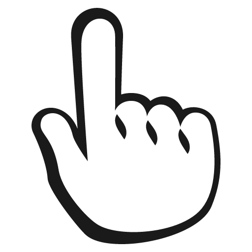 Backhand index pointing up icon, solid style, from Emoji One (Monotone)