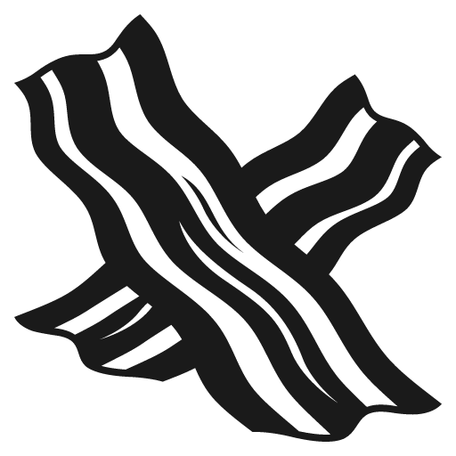 Bacon icon, solid style, from Emoji One (Monotone)