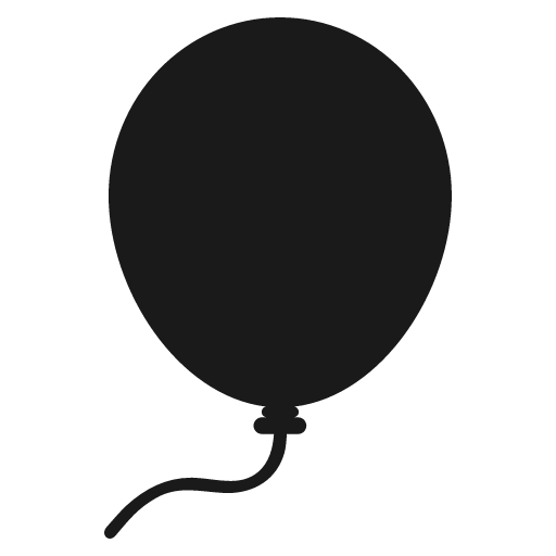 Balloon icon, solid style, from Emoji One (Monotone)