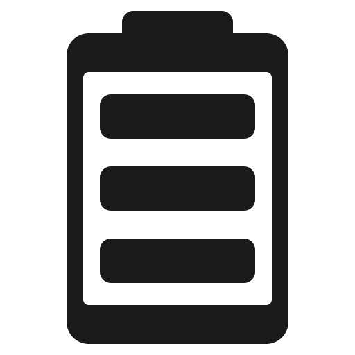 Battery icon, solid style, from Emoji One (Monotone)