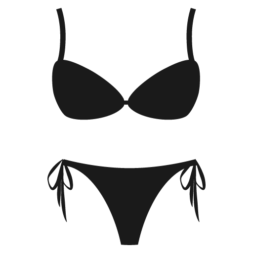 Bikini icon, solid style, from Emoji One (Monotone)