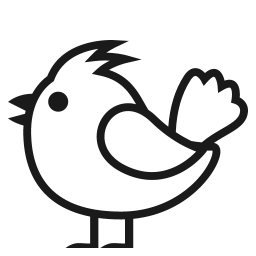 Bird icon, solid style, from Emoji One (Monotone)