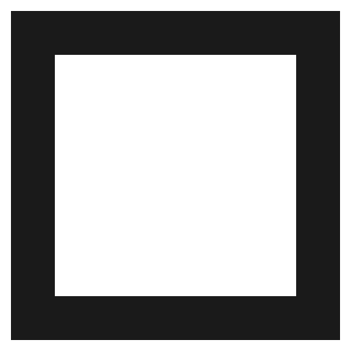 Black square button icon, solid style, from Emoji One (Monotone)