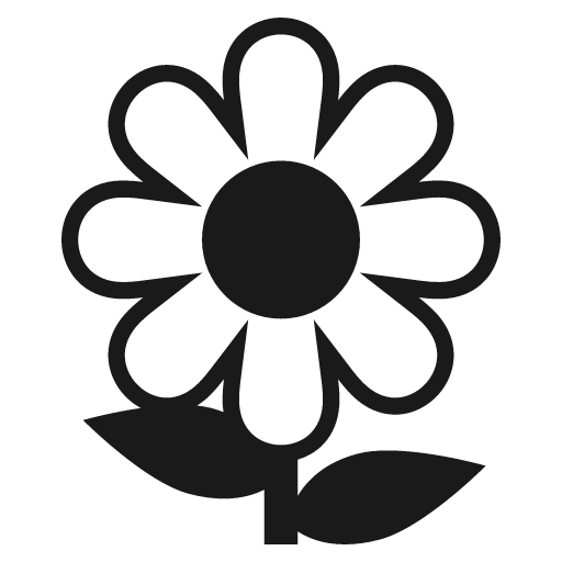 Blossom icon, solid style, from Emoji One (Monotone)