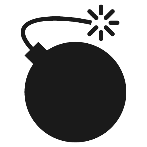 Bomb icon, solid style, from Emoji One (Monotone)