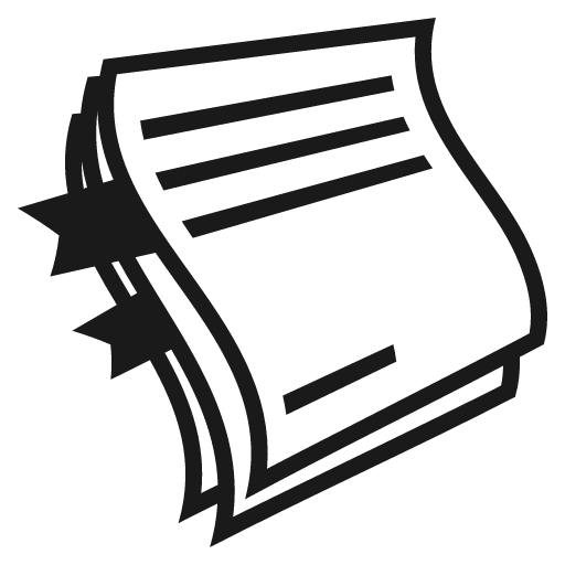 Bookmark tabs icon, solid style, from Emoji One (Monotone)